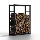 Feuerholzregal 80x25x100cm Kaminholz Holzlager Brennholz...