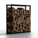 HAGO24 Feuerholzregal Stahl Holzlager 100x100x25cm...