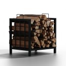 Feuerholzregal 43x33x46cm Kaminholz Holzlager Brennholz...