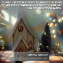 HAGO24 Beleuchtetes Weihnachtshaus Holz warmweiße LEDs Timer Deko Winter Weihnachten 28x9x34cm Batteriebetrieb 2xAA Kunstschnee rustikales Design Fensterbank Tischdeko