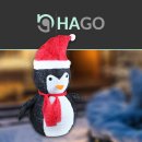 HAGO24 Pinguin LED Lichterkette 68cm Timer 6 Stunden Outdoor Indoor faltbar Drahtgestell IP44 warmweiße Beleuchtung wetterfest Winterdeko Weihnachtsfigur