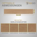 HAGO24 Klebevinylboden 2,23m² Eiche Sundance Braun Bodenbelag Laminat Holzmusterung 2mm Dicke Wasserresistent PVC 16 Planken Feuchtraumgeeignet