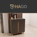 HAGO24 Kommode Mattgrün Sideboard Kiefernholz 80x86x40cm MDF Korpus Naturfüße Wohnzimmerschrank Schlafzimmer Stauraum Möbel