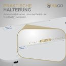 HAGO24 Laptoptisch 60x40cm Weiß Notebooktisch Lapdesk klappbar USB Laptophalter Tabletfach Getränkehalter Ventilator Leselampe