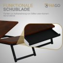 HAGO24 Laptoptisch 54x34cm Vintage Lapdesk Notebooktisch Betttisch Laptop Tablett höhenverstellbar klappbar neigbar Ablage platzsparend