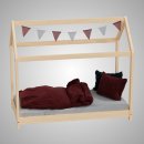 HAGO24 Kinderbett 70x140cm Natur Kinderhaus Bett...