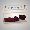 HAGO24 Kinderbett 80x160cm Natur Kinderhaus Bett...