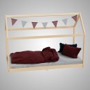 HAGO24 Kinderbett 90x200cm Natur Kinderhaus Bett...