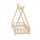 HAGO24 Kinderbett 160x80cm Natur Tipi Bettgestell Holzhaus Zeltoptik Rausfallschutz Lattenrost Kiefernholz Dekorierbar Montessori Stil Spielbett