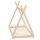 HAGO24 Kinderbett 140x70cm Natur Tipibett Holz Kiefer Bettgestell Tipi-Zelt Lattenrost Dekorierbar Spielbett Montessori-Stil