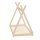 HAGO24 Kinderbett 160x80cm Natur Tipibett Holz Kiefer Bettgestell Tipi-Zelt Lattenrost Dekorierbar Spielbett Montessori-Stil