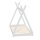 HAGO24 Kinderbett 160x80cm Weiß Tipibett Holz Kiefer Bettgestell Tipi-Zelt Lattenrost Dekorierbar Spielbett Montessori-Stil