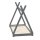 HAGO24 Kinderbett 160x80cm Grau Tipibett Holz Kiefer Bettgestell Tipi-Zelt Lattenrost Dekorierbar Spielbett Montessori-Stil