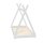 HAGO24 Kinderbett 200x90cm Weiß Tipibett Holz Kiefer Bettgestell Tipi-Zelt Lattenrost Dekorierbar Spielbett Montessori-Stil