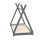 HAGO24 Kinderbett 200x90cm Grau Tipibett Holz Kiefer Bettgestell Tipi-Zelt Lattenrost Dekorierbar Spielbett Montessori-Stil