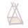 HAGO24 Kinderbett 200x90cm Rosa Tipibett Holz Kiefer Bettgestell Tipi-Zelt Lattenrost Dekorierbar Spielbett Montessori-Stil