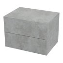 HAGO24 Nachttisch 24x29x30cm Beton 2 Schubladen schwebend Wandregal Hängeschrank Kommode Nachtschrank Nachtkonsole MDF Wandmontage