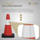 HAGO24 9er Set Warnkegel Verkehrsleitkegel Pylon Hütchen 51cm Absperrkegel Reflektierend Flexibel Witterungsbeständig