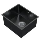 HAGO24 Edelstahl Einbauspüle 40x34cm Anthrazit...