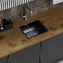 HAGO24 Edelstahl Einbauspüle 40x34cm Anthrazit...