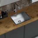 HAGO24 Edelstahl Einbauspüle 50x40cm Silber...