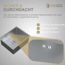 HAGO24 Edelstahl Einbauspüle 50x40cm Silber Küchenspüle Spülbecken Schallschutz Kondensschutz Ablaufgarnitur Siphon