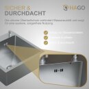 HAGO24 Einbauspüle 45x45cm Edelstahl Küchenspüle Spülbecken Eckig Ablaufgarnitur Schallschutz Universal Silber Seifenspender