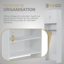 HAGO24 Waschmaschinenschrank Badschrank HWR Überbauschrank Weiß Umbauschrank Stauraum Haushaltsregal Waschmaschinenturm Einlegeböden