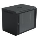 HAGO24 Netzwerkschrank 19 Zoll Rack Schwarz Serverschrank...