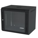 HAGO24 Netzwerkschrank 19 Zoll Rack Schwarz Serverschrank...