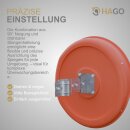 HAGO24 Verkehrsspiegel Ø30cm Outdoor Konvexspiegel Panoramaspiegel Überwachungsspiegel Kunststoff Rund Außen Rot 130-160 Grad