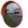 HAGO24 Verkehrsspiegel Ø58cm Outdoor Konvexspiegel Panoramaspiegel Überwachungsspiegel Kunststoff Rund Außen Rot 130-160 Grad