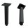 HAGO24 Tischbeine Set 4 Stück Möbelfuß Stahl schwarz 4x4cm höhenverstellbar 30cm Couchtischbank DIY Tischgestell Schraubfüße I-Design