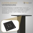 HAGO24 Tischbeine Set 4 Stück Möbelfuß Stahl Industriell 4x4cm höhenverstellbar 30cm Couchtischbank DIY Tischgestell Schraubfüße I-Design