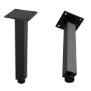 HAGO24 Tischbeine Set 4 Stück Möbelfuß Stahl Industriell 4x4cm höhenverstellbar 30cm Couchtischbank DIY Tischgestell Schraubfüße I-Design