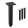 HAGO24 Tischbeine Set 4 Stück Möbelfuß Stahl Industriell 4x4cm höhenverstellbar 30cm Couchtischbank DIY Tischgestell Schraubfüße I-Design