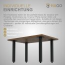 HAGO24 Tischbeine Set 4 Stück Möbelfuß Stahl schwarz 4x4cm höhenverstellbar 42cm Couchtischbank DIY Tischgestell Schraubfüße I-Design