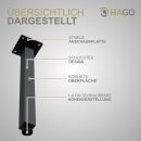 HAGO24 Tischbeine Set 4 Stück Möbelfuß Stahl schwarz 4x4cm höhenverstellbar 42cm Couchtischbank DIY Tischgestell Schraubfüße I-Design