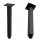 HAGO24 Tischbeine Set 4 Stück Möbelfuß Stahl schwarz 4x4cm höhenverstellbar 42cm Couchtischbank DIY Tischgestell Schraubfüße I-Design