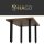 HAGO24 Tischbeine Set 4 Stück Möbelfuß Stahl schwarz 4x4cm höhenverstellbar 42cm Couchtischbank DIY Tischgestell Schraubfüße I-Design
