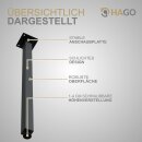 HAGO24 Tischbeine Set 4 Stück Möbelfuß Stahl schwarz 4x4cm höhenverstellbar 72cm Couchtischbank DIY Tischgestell Schraubfüße I-Design
