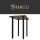 HAGO24 Tischbeine Set 4 Stück Möbelfuß Stahl schwarz 4x4cm höhenverstellbar 72cm Couchtischbank DIY Tischgestell Schraubfüße I-Design