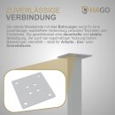 HAGO24 Tischbeine Set 4 Stück Möbelfuß Stahl weiß 4x4cm höhenverstellbar 72cm Couchtischbank DIY Tischgestell Schraubfüße I-Design