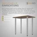 HAGO24 Tischbeine Set 4 Stück Möbelfuß Stahl weiß 4x4cm höhenverstellbar 72cm Couchtischbank DIY Tischgestell Schraubfüße I-Design