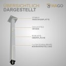 HAGO24 Tischbeine Set 4 Stück Möbelfuß Stahl weiß 4x4cm höhenverstellbar 72cm Couchtischbank DIY Tischgestell Schraubfüße I-Design