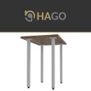 HAGO24 Tischbeine Set 4 Stück Möbelfuß Stahl weiß 4x4cm höhenverstellbar 72cm Couchtischbank DIY Tischgestell Schraubfüße I-Design