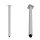 HAGO24 Tischbeine Set 4 Stück Möbelfuß Stahl weiß 4x4cm höhenverstellbar 72cm Couchtischbank DIY Tischgestell Schraubfüße I-Design