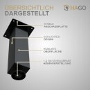 HAGO24 Tischbeine Set 4 Stück Möbelfuß Stahl Schwarz 8x8cm höhenverstellbar 30cm Couchtischbank DIY Tischgestell Schraubfüße I-Design