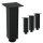 HAGO24 Tischbeine Set 4 Stück Möbelfuß Stahl Schwarz 8x8cm höhenverstellbar 30cm Couchtischbank DIY Tischgestell Schraubfüße I-Design