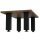 HAGO24 Tischbeine Set 4 Stück Möbelfuß Stahl Schwarz 8x8cm höhenverstellbar 30cm Couchtischbank DIY Tischgestell Schraubfüße I-Design